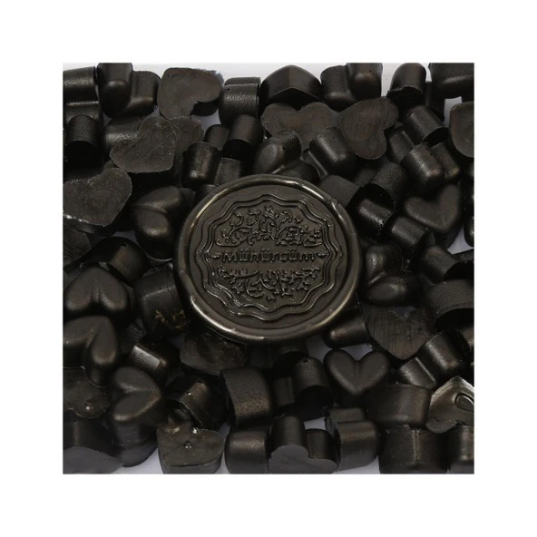 Mühür Mumu Eritme Kalp Boncuk Paket Model No: 19 KÖMÜR SİYAH - Resim 2