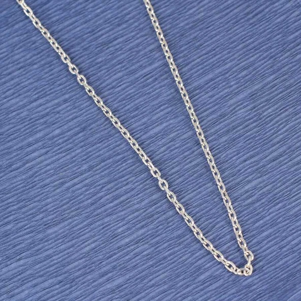 925 Ayar Gümüş 50'Lik Forse Zincir Kolye - Resim 3