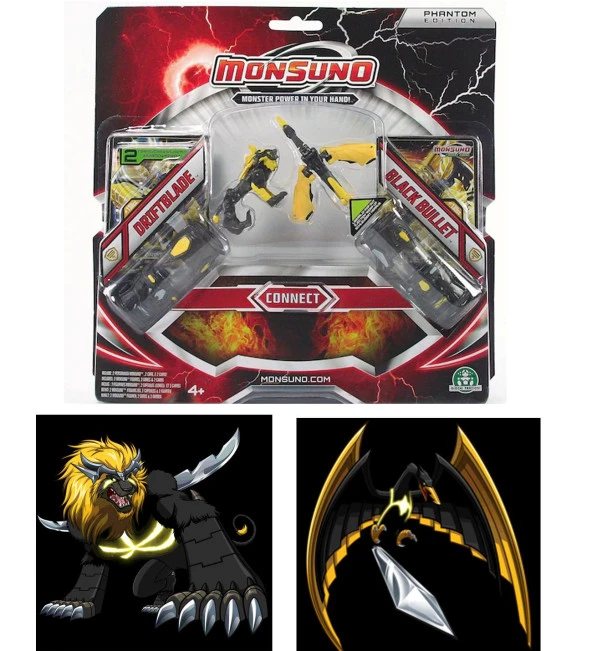 MONSUNO, Lisanslı Driftblade - Blackbullet Figürleri, Fırlatma Kapsülleri ve 2 Oyun Kartı - 2