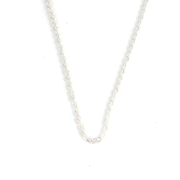 925 Ayar Gümüş Halat Zincir Kolye - Resim 2