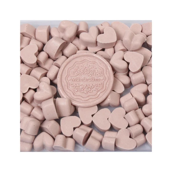 Mühür Mumu Eritme Kalp Boncuk Paket Model No: 27 YAVRUAĞZI PASTEL - Resim 2