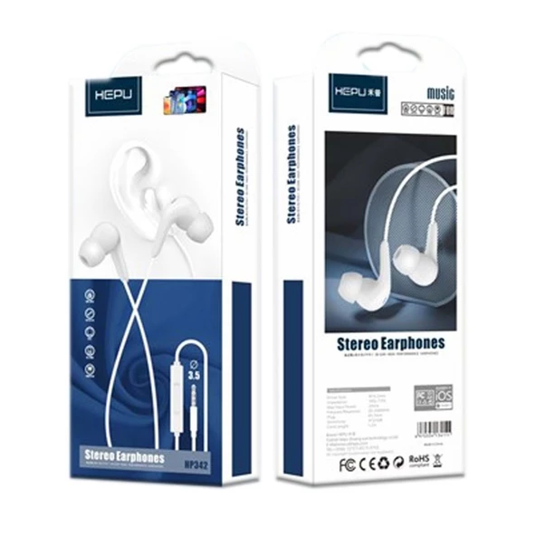 HEPU HP342 Stereo Kulak İçi Kablolu Kulaklık 3.5mm - 5