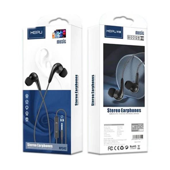 HEPU HP342 Stereo Kulak İçi Kablolu Kulaklık 3.5mm - 9