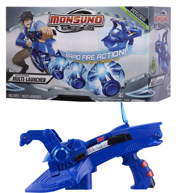 MONSUNO, Lisanslı Auto Strike Multi-Launcher, Mega Kapsülatar - 2li BONUS Kapsül-Figür SET ile