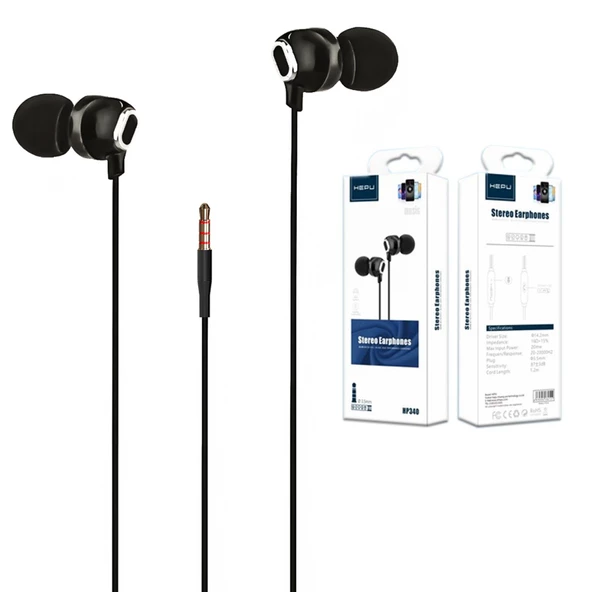 HEPU HP340 Stereo Kulak İçi Kablolu Kulaklık 3.5mm - 6