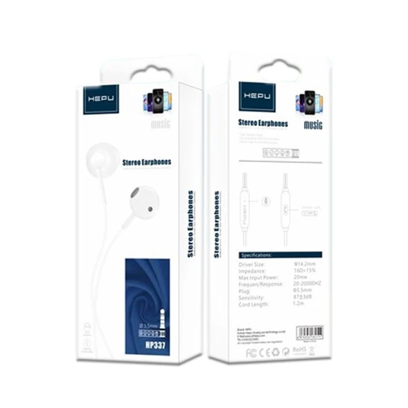 HEPU HP337 Stereo Kulak İçi Kablolu Kulaklık 3.5mm - 4