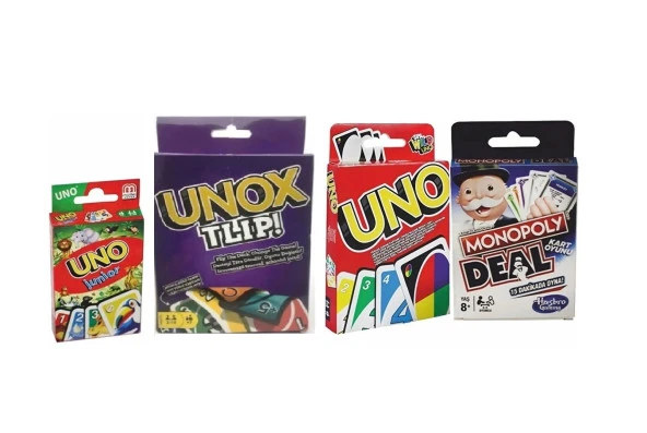 Uno Monopoly Uno Flip Ve Uno Junior 4lü Ekonomik Set 175