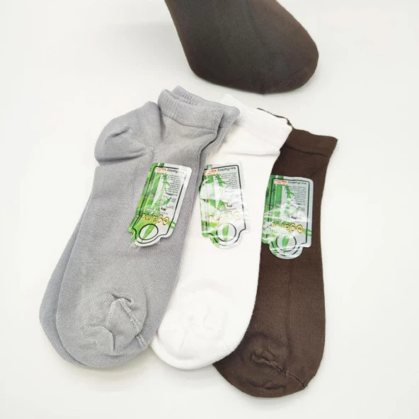 Erkek Bambu Patik Dikişsiz 12 Li paket - 2