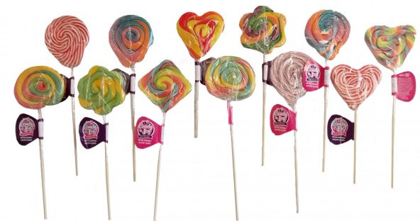 12 Adet 30 Gram Sosyete Lolipop Şeker Farklı Modellerde