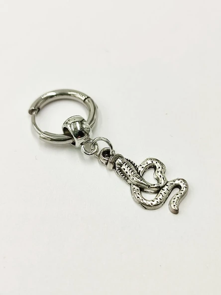 Yılan Model Erkek Küpe - 12