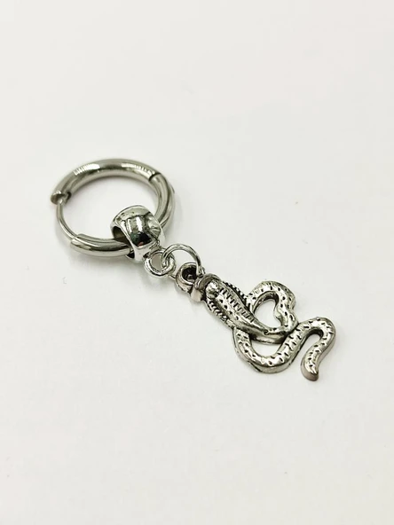 Yılan Model Erkek Küpe - 9