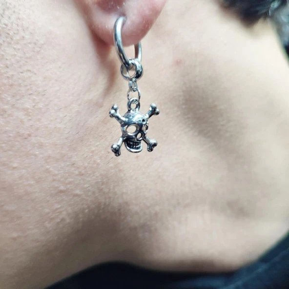 Kuru Kafa Model Erkek Küpe - 5