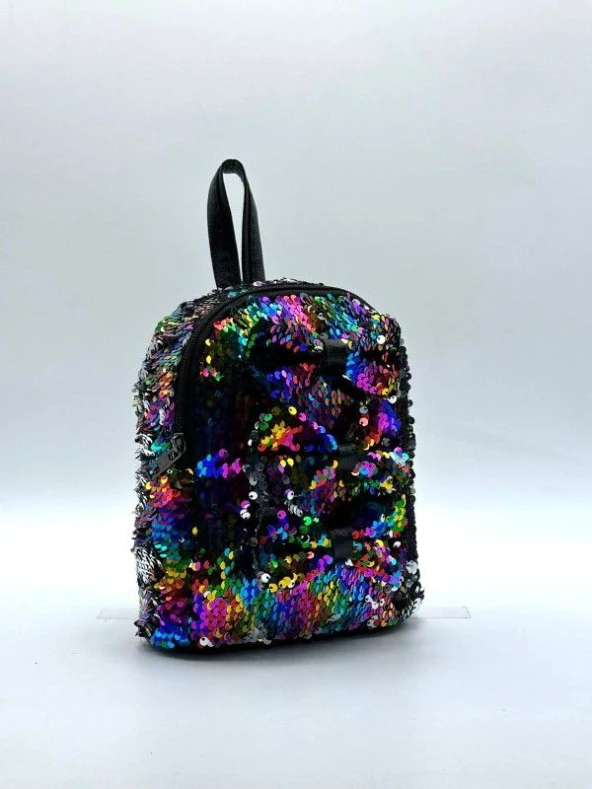 Gökkuşağı Renk Küçük Boy Üç Papyonlu Çocuk Sırt Çantası - 2