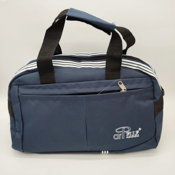 Battal Boy Çizgili Model Seyahat ve Spor Çantası Lacivert Renk - 4