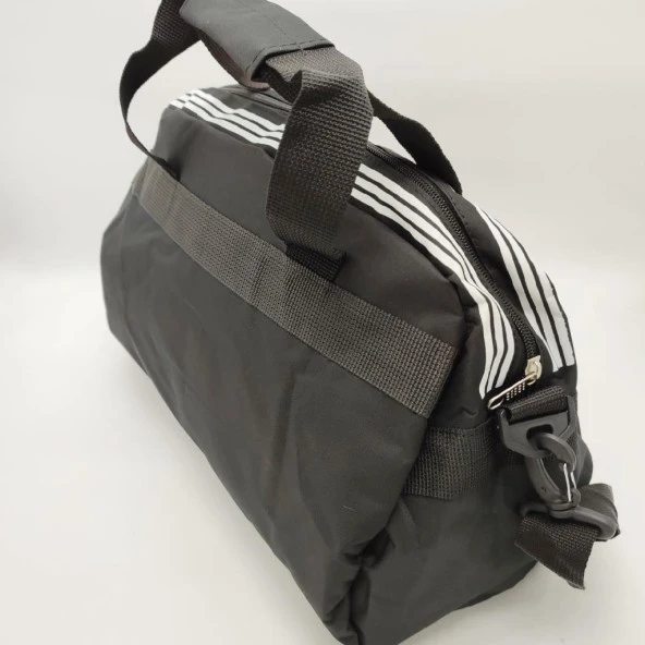 Orta Boy Çizgili Model Seyehat ve Spor Çantası Siyah Renk - 4