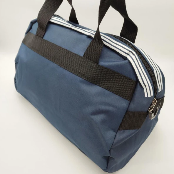 Büyük Boy Çizgili Model Seyahat ve Spor Çantası Lacivert Renk - 9