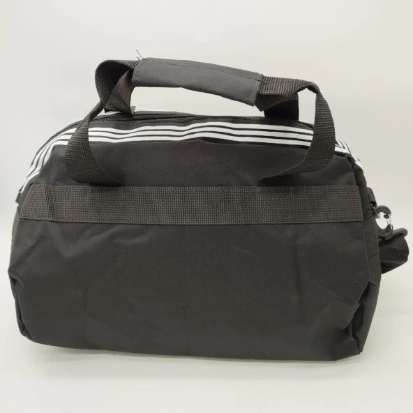Büyük Boy Çizgili Model Seyahat ve Spor Çantası Siyah Renk - 5