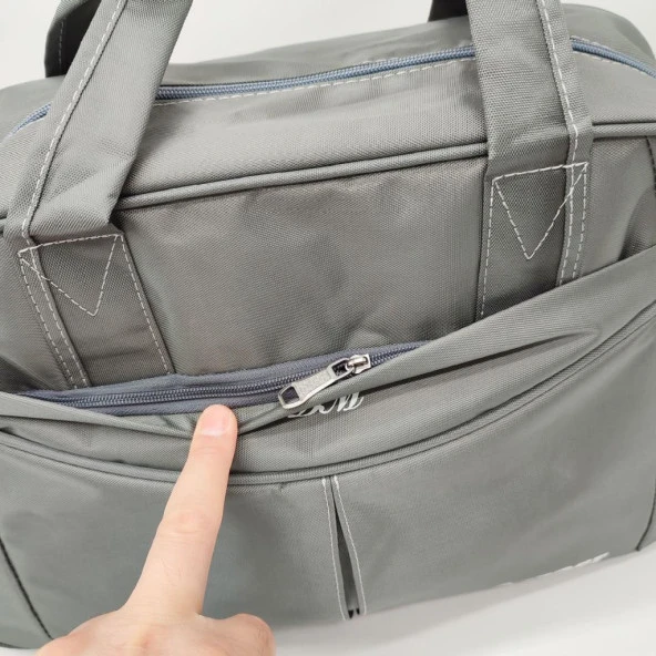 Orta Boy Seyehat ve Spor Çantası Gri Renk - 2