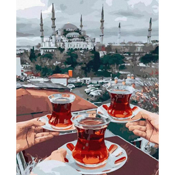 İstanbulda Çay Keyfi Boyama Seti