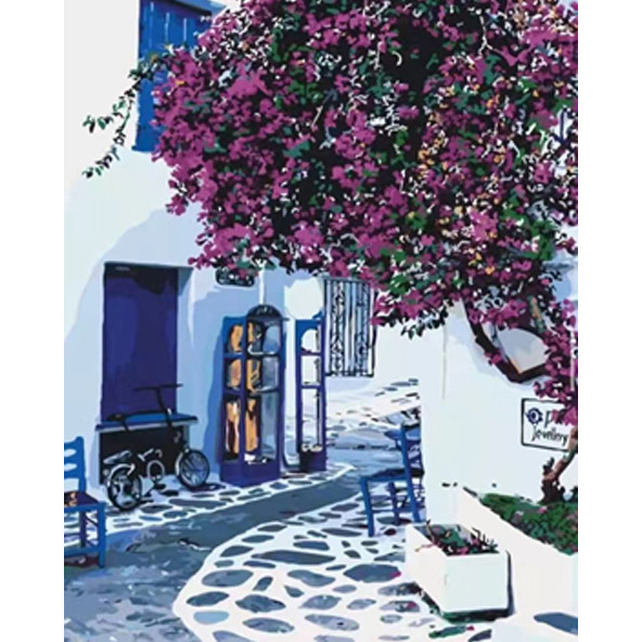 Bodrum Evleri Sayılarla Boyama Seti
