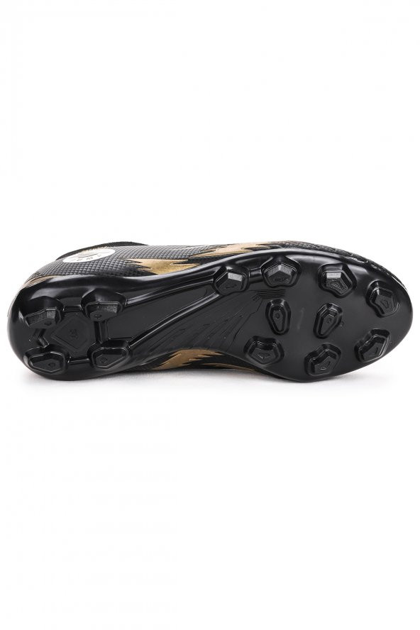 Jump Krampon Çim Saha Erkek Çocuk Futbol Ayakkabı 28365 Siyah - Altın - Resim 5