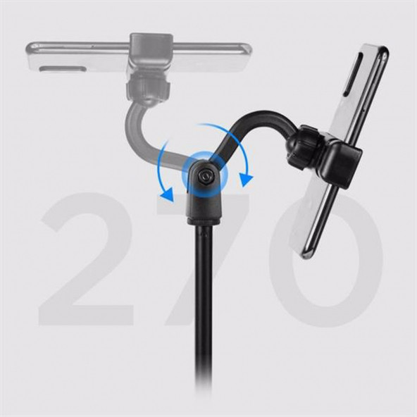 360 Derece Döndürülebilir Masaüstü Teleskopik Telefon Standı Çok Fonksiyonlu Telefon Tutucu - 4