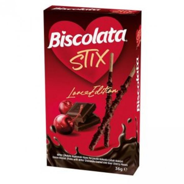 Biscolata Stix Love Edition Çikolata Kaplı Çubuk Bisküvi 36 Gr - 1