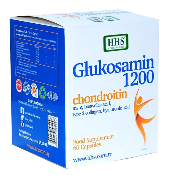 Hhs Glukosamin Chondroitin Msm Collagen Boswelic 1200Mg 60Kapsül - 2