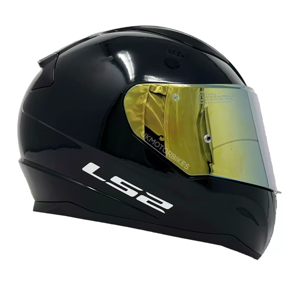 Ls2 Rapıd 2 Parlak Siyah Fullface Motosiklet Kaskı Gold Camlı - 2