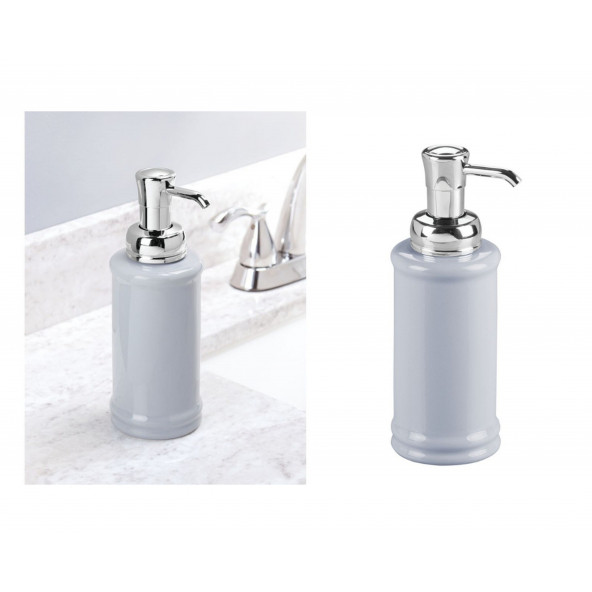 71055ES SIVI SABUNLUK PORSELEN GRİ 7X7X20CM 355ML - 3