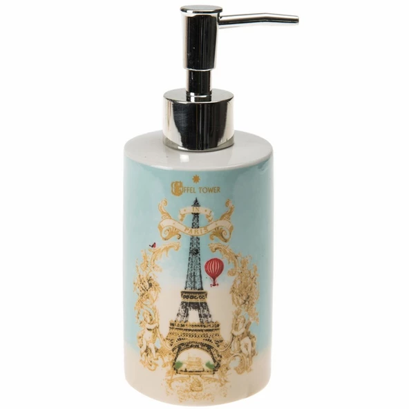 LY-J101A SERAMİK SIVI SABUNLUK ROMANTİK YEŞİL MODEL 7x7x18cm 320ml - Resim 4