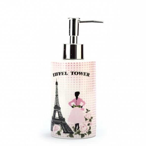 LY-J116A SERAMİK SIVI SABUNLUK EYFEL KULESİ MODEL 7X7X18CM 320ML - Resim 2