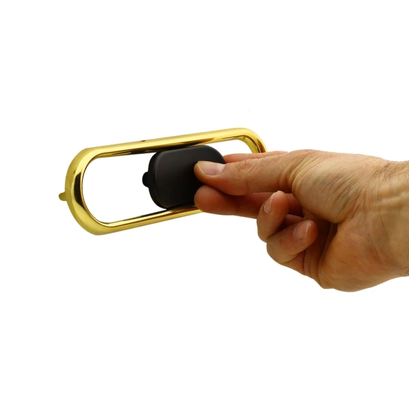 Büyük Trend Düğme Mobilya Mutfak Çekmece Dolap Dolabı Kulpu Kulbu Plastik Mat Siyah Gold Kulp 32 Mm - 4