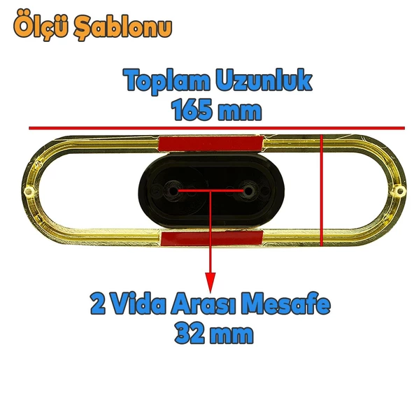 Büyük Trend Düğme Mobilya Mutfak Çekmece Dolap Dolabı Kulpu Kulbu Plastik Mat Siyah Gold Kulp 32 Mm - 2