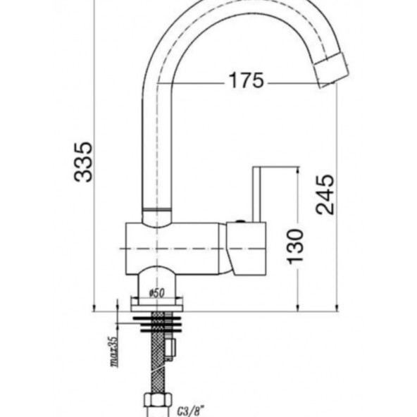 Penta P908 Agena Yüksek Lavabo Bataryası - 3