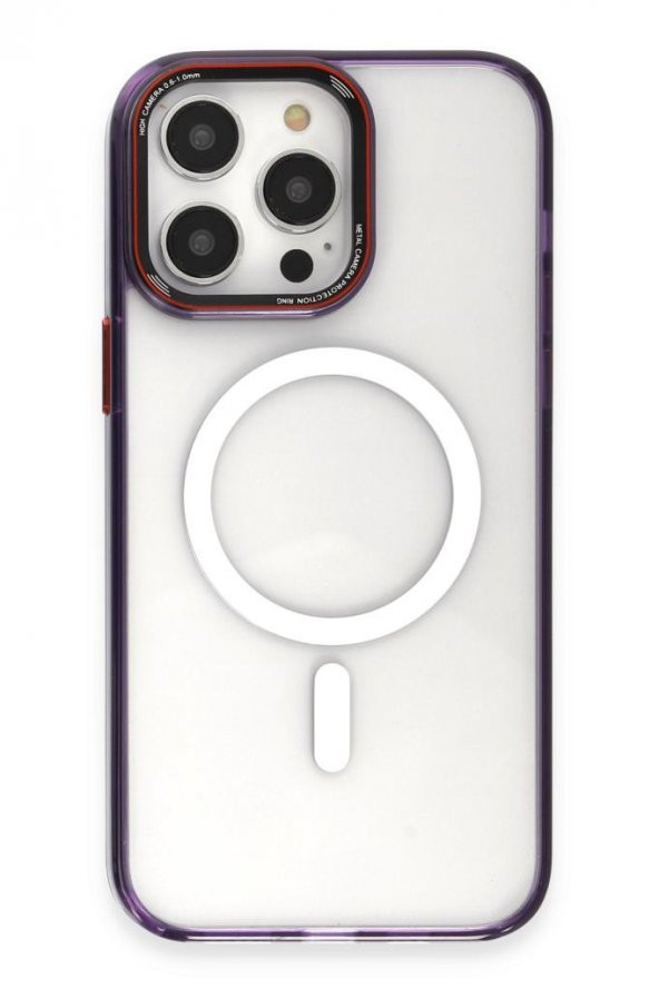 Apple iPhone 14 Pro Max Kılıf Aluminum Lens Cristal Clear Case - 5