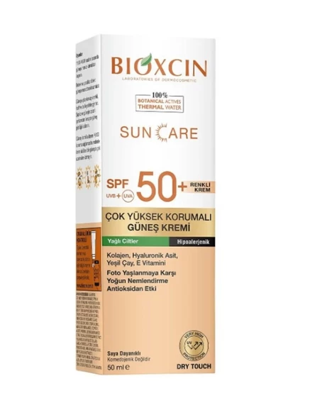 Bioxcin Sun Care SPF50+ Yağlı Ciltler Güneş Kremi 50 ml Renkli