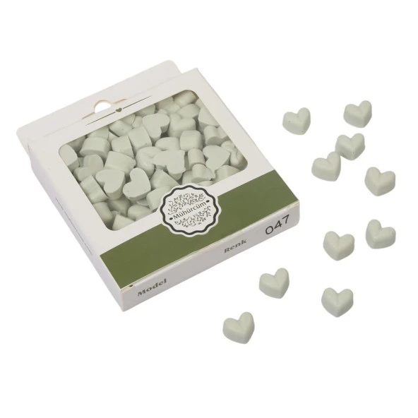 Mühür Mumu Eritme Kalp Boncuk Paket Model No: 47 YEŞİL KİL ürün görseli