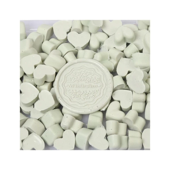 Mühür Mumu Eritme Kalp Boncuk Paket Model No: 47 YEŞİL KİL - Resim 2