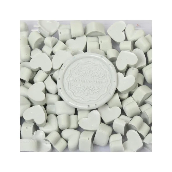 Mühür Mumu Eritme Kalp Boncuk Paket Model No: 49 GRİ KİL - Resim 2