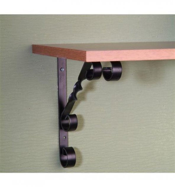 2 Adet Burgulu 15 x 15 cm Dekoratif Raf Altı Ayağı Konsol Siyah - 3