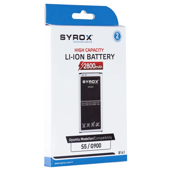 Syrox Samsung S5 / G900 Batarya B141