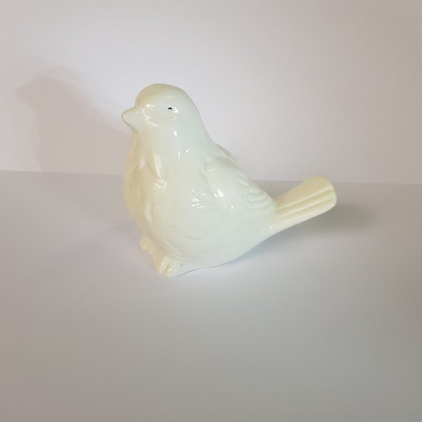 Dekoratif Kuş Biblo - Bej