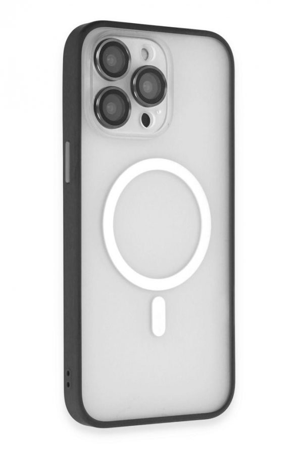 Apple iPhone 14 Pro Max Kılıf Lens Korumalı Mat Magneticsafe Magsafe Kapak - 6