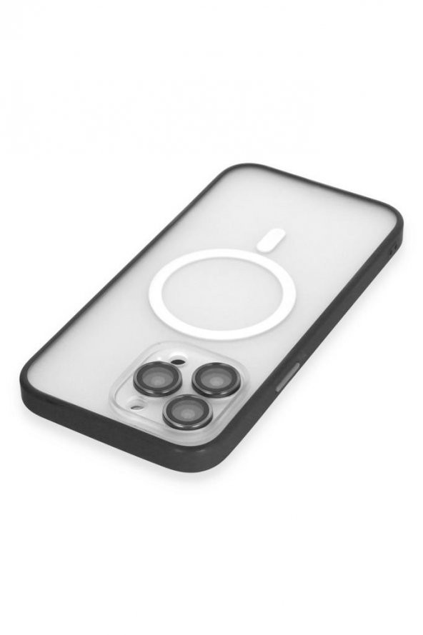 Apple iPhone 14 Pro Max Kılıf Lens Korumalı Mat Magneticsafe Magsafe Kapak - 8