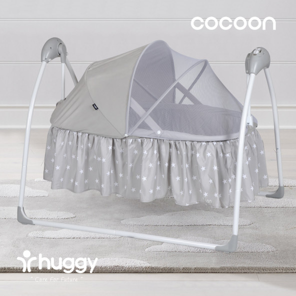 Huggy Cocoon Otomatik Sallanabilir Kumandalı Portatif Elektrikli Beşik - 12