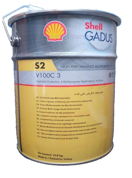 Shell Gadus S2 V100c 3 Kova 15 Kg (Eski Adı Alvania Rt 3)