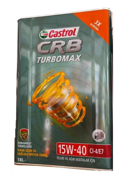 CASTROL CRB TURBOMAX 15W40 TENEKE 18 LİTRE (16 KG) - 1