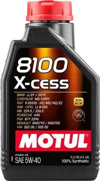 MOTUL 8100 X-CESS 5W40 - 1 LİTRE - Resim 5