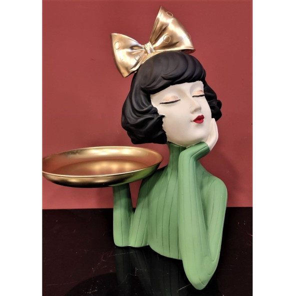 TEPSİLİ KIZ SUNUMLUK - Resim 2